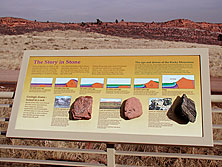 One of three outdoor panels 